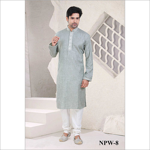 Grey Cotton Kurta Pajama