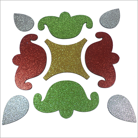 Glitter Rangoli ,mdf wood