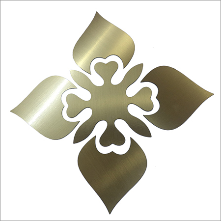 Mdf Wood Rangoli - Variable Dimensions, Gold Finish | Floral Design, Durable, Intricate Details