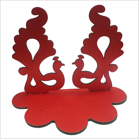 Mdf wood with red clothDiya stand