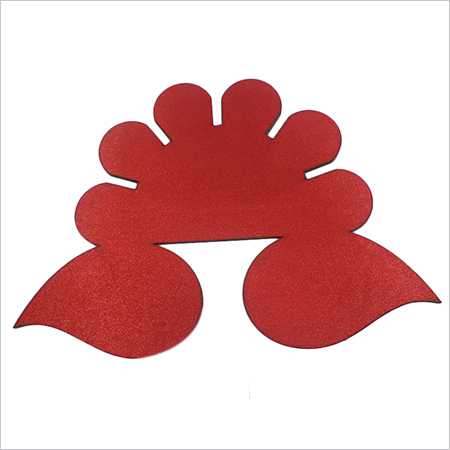 Mdf wood with red cloth
