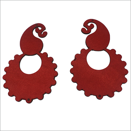 MDF Wood with Red Paper
