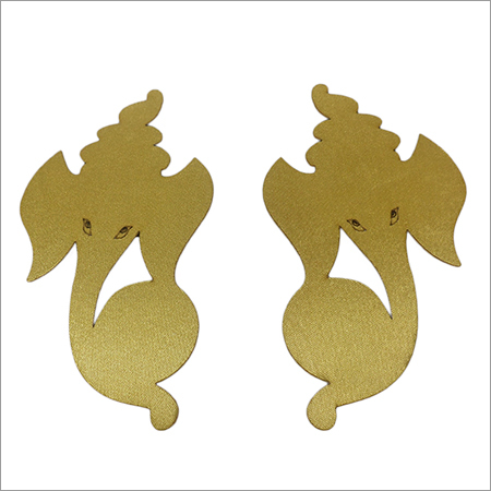 MDF Wood Elephant Pair - 2x1 Inches, Gold | Elegant Design, Durable, Unique Style, Attractive Look