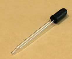 Droppers, with capillary jet and rubber teat