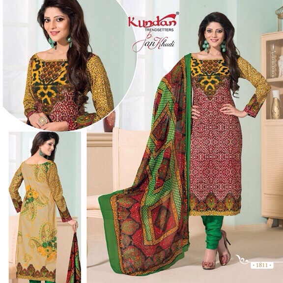 Kundan Cotton Dress Material
