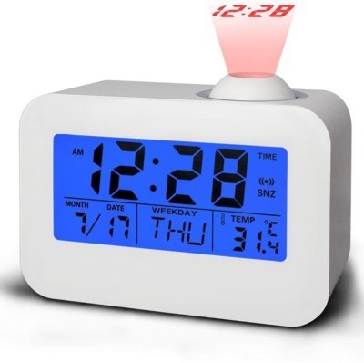 Digital White Clock