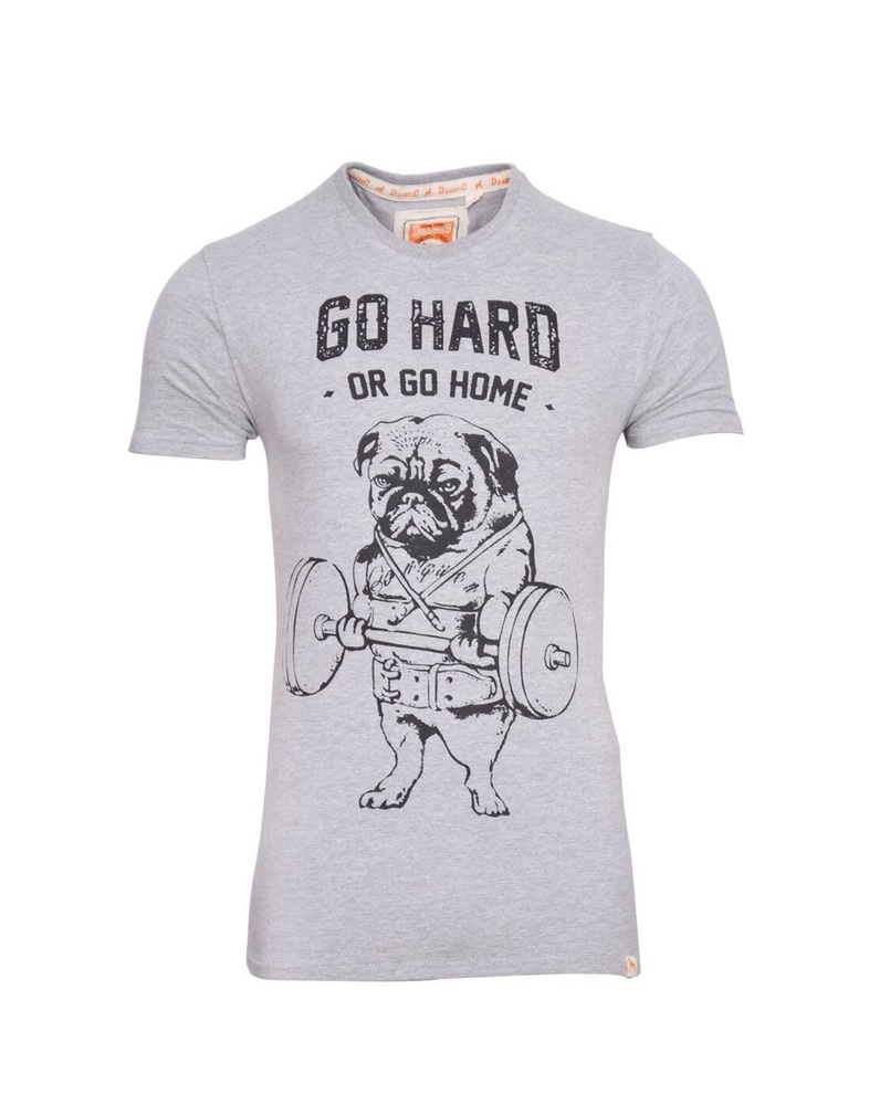 T-Shirts - Cotton, S-XXL, Grey | Soft Fabric, Stylish V-Neck, Durable, Comfortable, Breathable, Eye-Catching Screen Print