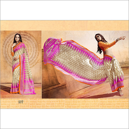 LT FABRICS ZARA PRINTED GEORGETTE DESIGNER SAREE