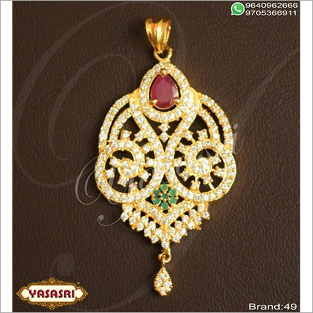 Golden Cz Fancy Locket