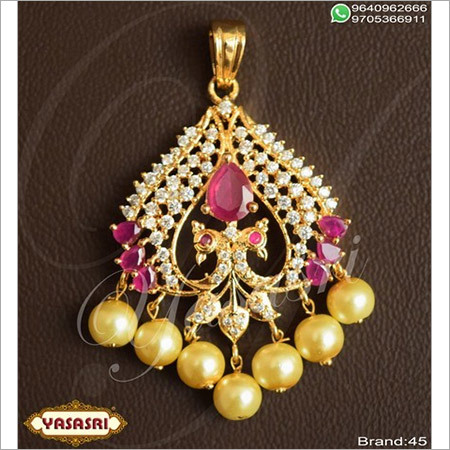 Golden Cz Fancy Locket