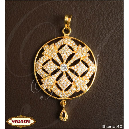 Cz Fancy Locket - Gold Plated, 2-5 Inch Size, 10 Grams Weight | Unisex Jewelry for Anniversary, Engagement, Gift, Party, Wedding