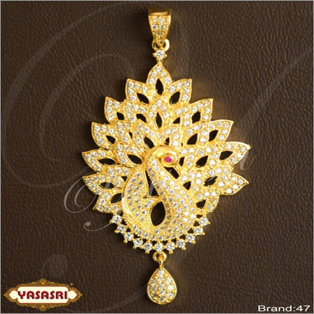 Golden Cz Fancy Locket