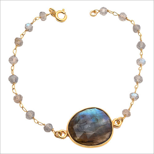 Labradorite Gemstone Chain Bracelete