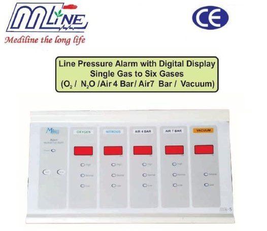 Digital Line Pressure Alarm -Single Gas to 6 Gases