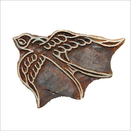 Wood Wooden Bird Printing Henna Blocks For Printing 5 Pcs Pack