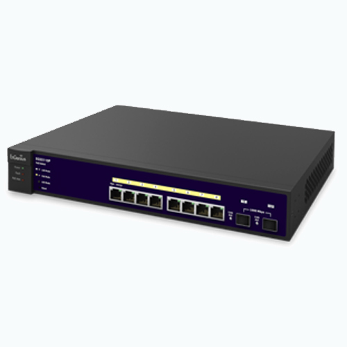 8 Port POE Switch with 2 Gigabit SFP
