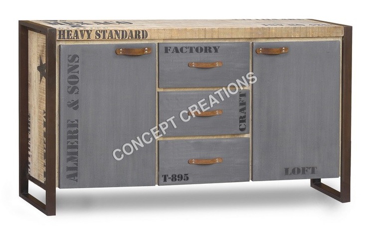 Iron Wooden Sideboard