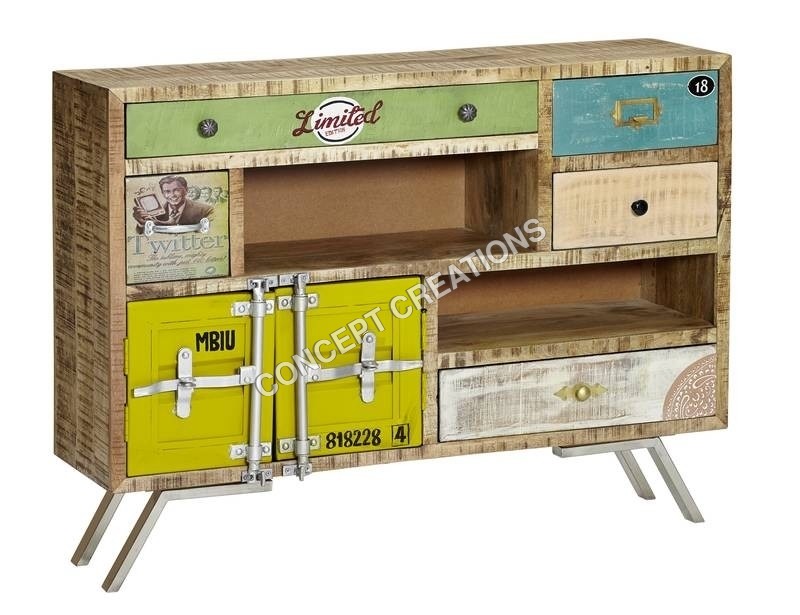 Iron Wooden Sideboard