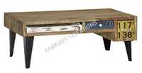 Iron Wooden Coffee Table