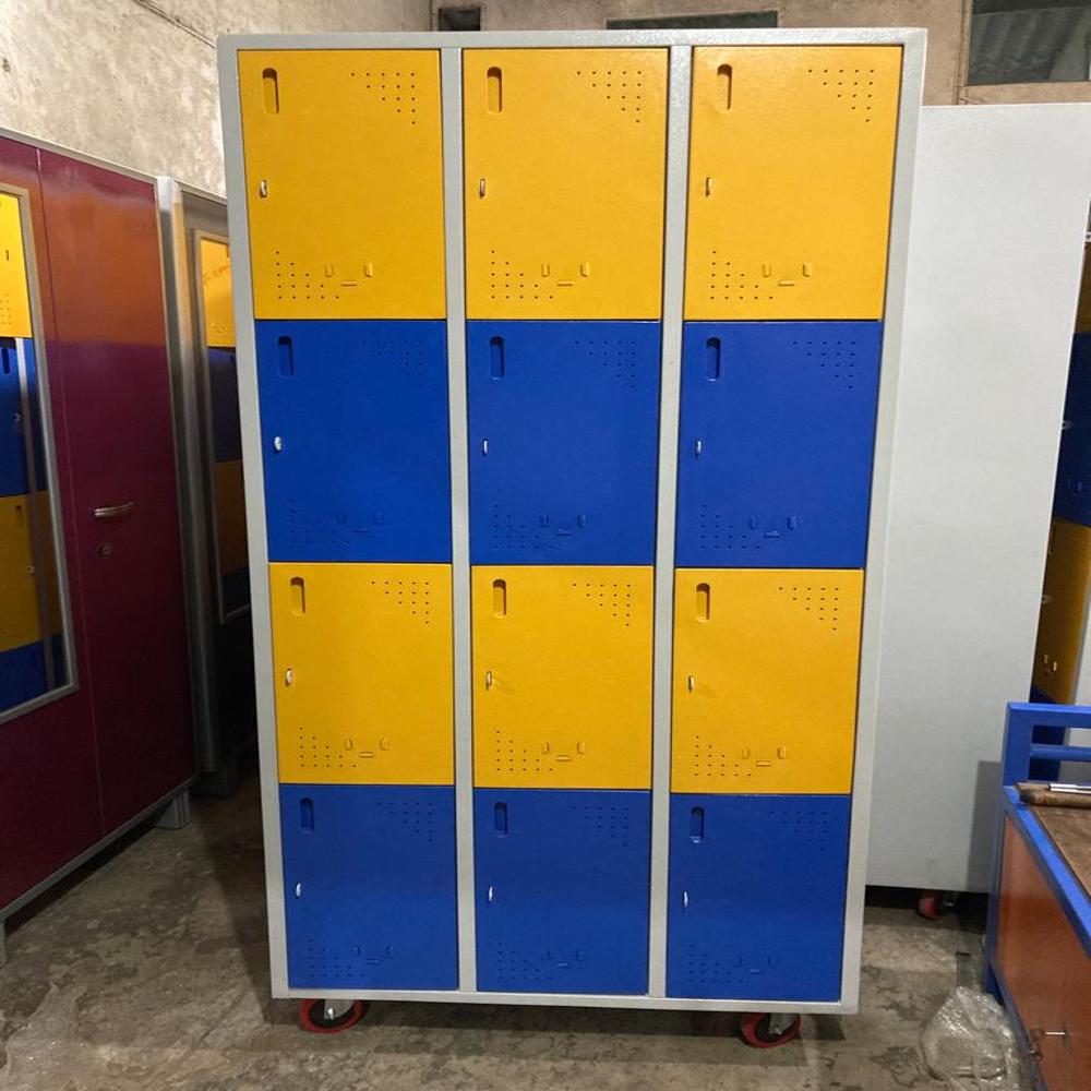 12 Staff Lockers - 78"H x 36"L x 19"D | MS Material, Industrial Use, Customizable Designs