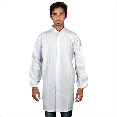 Supervisor Coat Full Sleeves with Jodhpuri Kolar - Polycotton, S-3XL, White | Button Closure, Breathable, Durable Fabric, Comfortable Fit