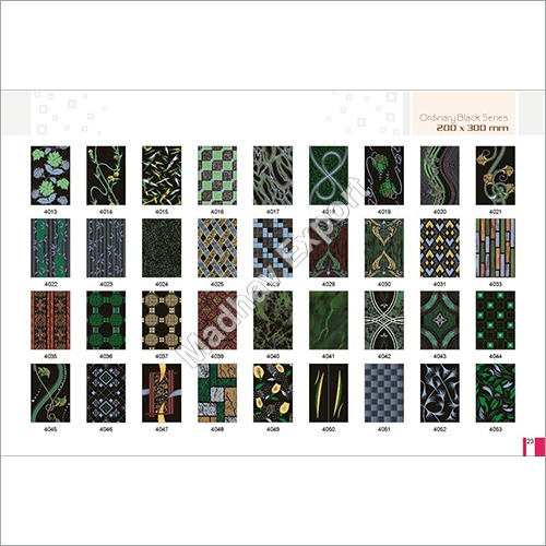 Any Color Ceramic Wall Tiles Black Series