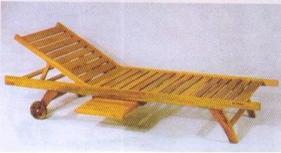 Wooden Poolside Lounger