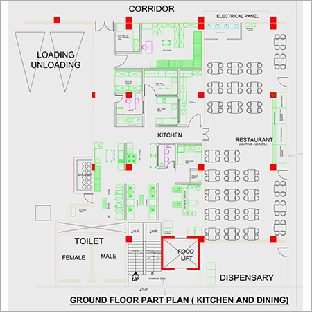 Ground Floor Part plan (Kitchen & Dinning)