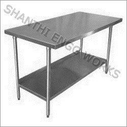 Stainless Steel Work Table - Standard Size, Silver Finish | Seamless, Corrosion-Proof, Versatile for Hospitals and Restaurants