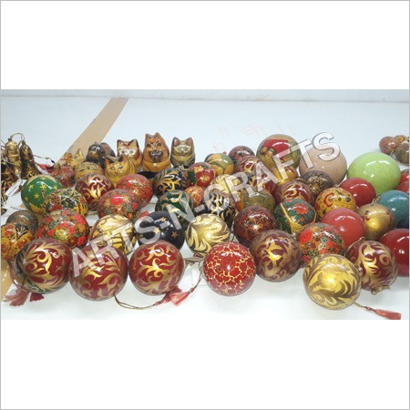 Papier Mache Christmas Balls