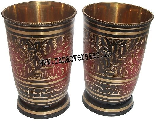 Brass Nakkashi Glass Set BNGLS -001