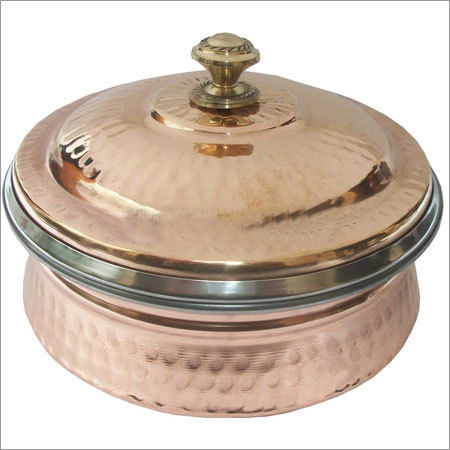 Copper Steel Serving Dish With Lid CSSD - 906