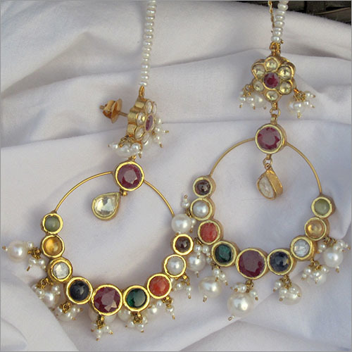 Gold Navratan Chand Bali