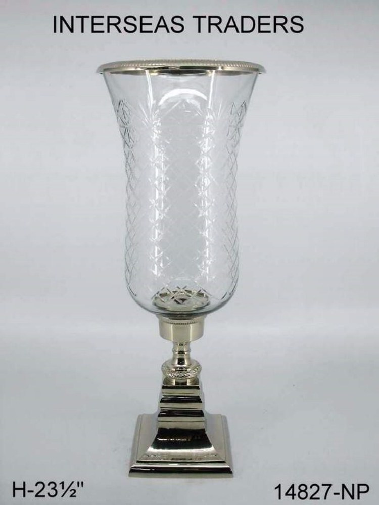 Brass Glass Hurricane