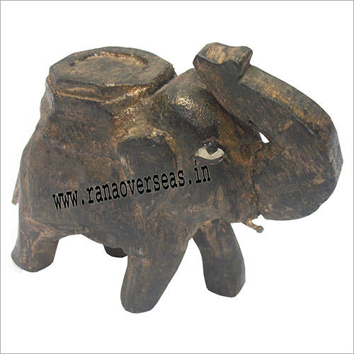 WJE - 1040 WOODEN ANTIQUE ELEPHANT