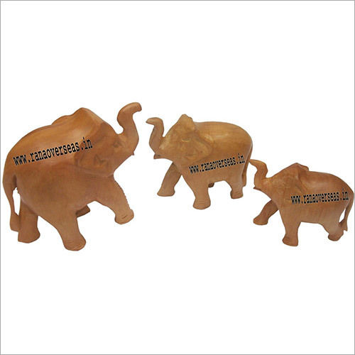 Wooden Plain Elephant Set