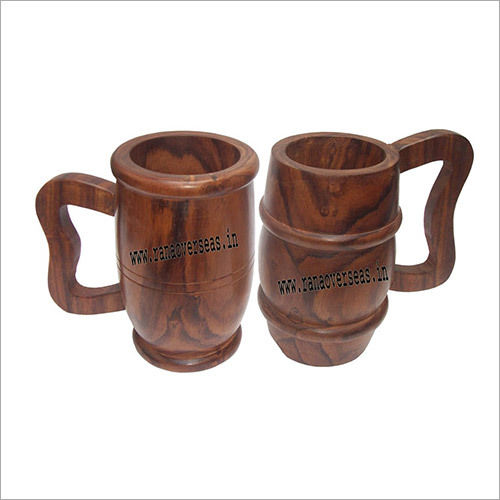 Polished Wooden Mugs Wm - 1-2