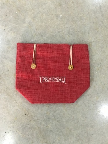 Red Jute Pouch Bag