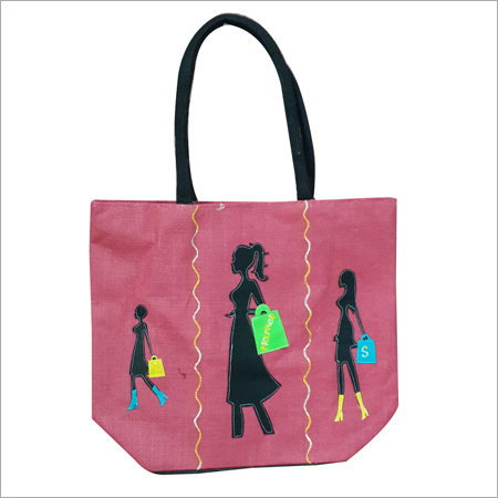 Printed Jute Beach Bag