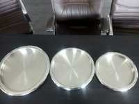Stainless Steel Bar Tray - Round Shape, Silver Color, Polished Surface Finish | Corrosion Resistance, Lightweight, Easy To Handle, High Durability