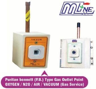Puritan Bennete Type Medical Gas Wall Outlet Color Code: White