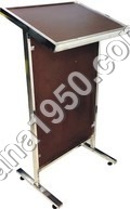 Lecture Stand - Wood/Metal, Variable Dimensions, Brown | Easy to Use, Free-standing, Robust Build, Durable Finish, Versatile for Public Speaking