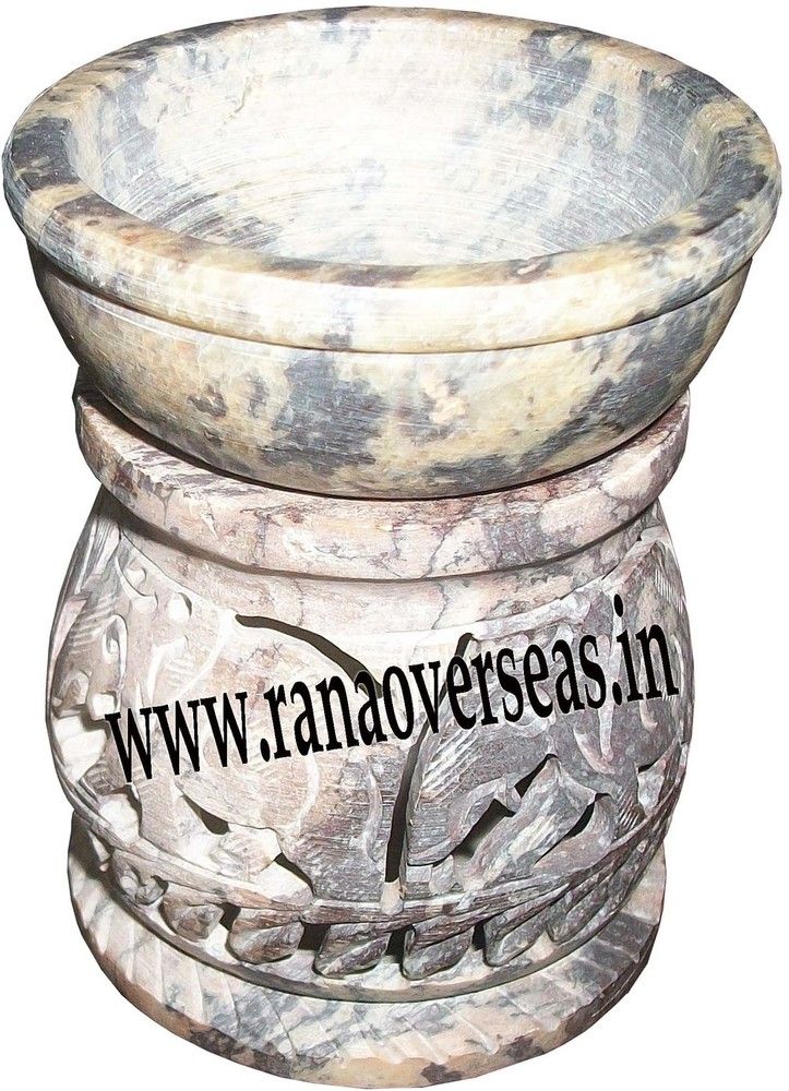 White Soapstone Aroma Lamp Sal-01B