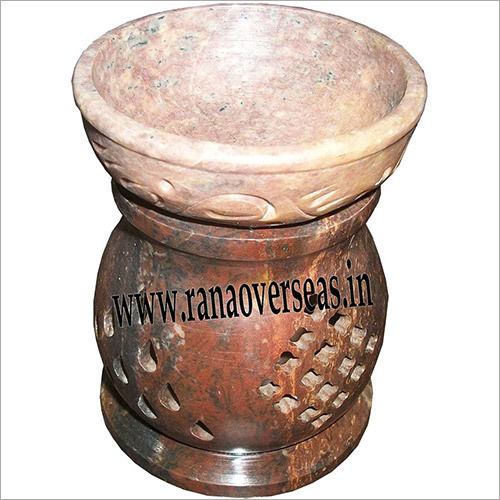 Brown Soapstone Aroma Lamp Sal-02a