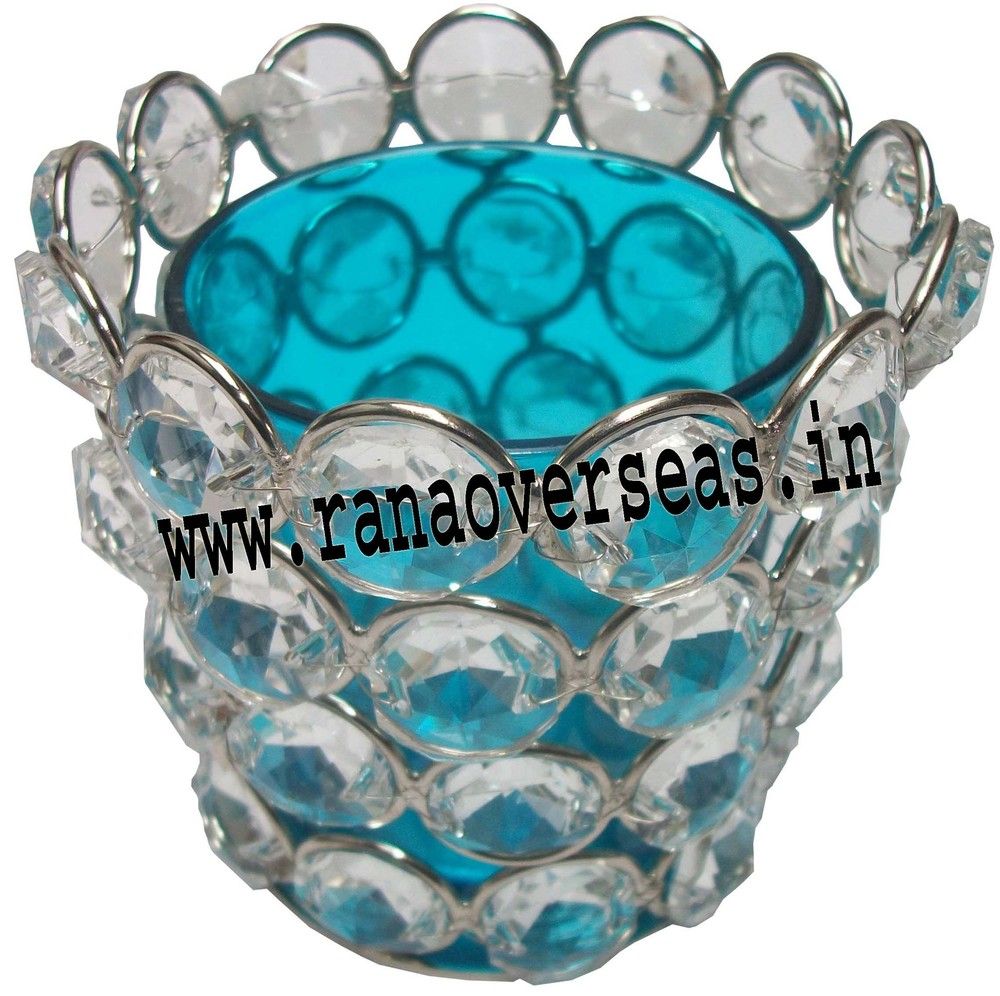 Diamond Glass Votive T-Light Holder