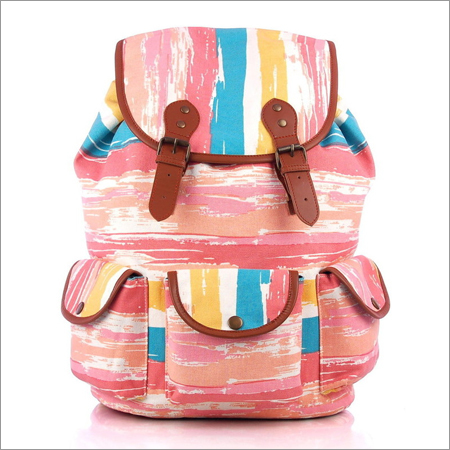 Abstract Printed Backpack with Laptop Protection