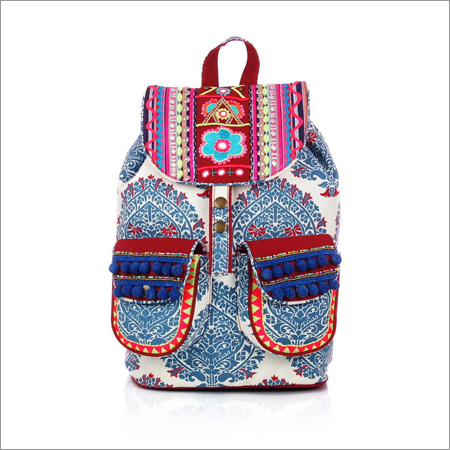 Motifs Embellished Backpack