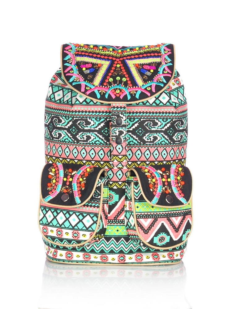 Aztec Embroidered Backpack