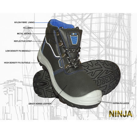 Black Safety Shoes - Ninja