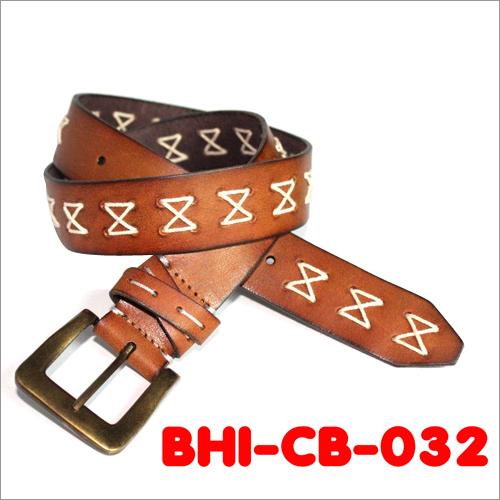 Mens Designer Stitched Belts